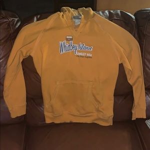 Vintage Orange Whidbey Island Hooded Sweatshirt